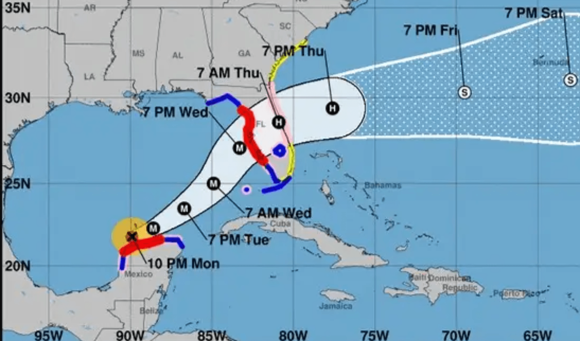 Floridaga "Milton" to‘foni yaqinlashmoqda